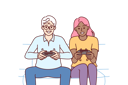 پیش‌نمایش فایل grandfather-and-grand-daughter-are-playing-video-games-10936232 از پک فعالیت افراد