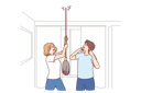 پیش‌نمایش فایل young-couple-bangs-on-ceiling-with-mop-10936235 از پک فعالیت افراد