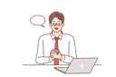 پیش‌نمایش فایل businessman-is-chatting-on-laptop-10930423 از پک فعالیت افراد