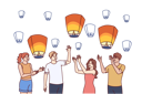 پیش‌نمایش فایل friends-are-enjoying-festival-together-10930412 از پک فعالیت افراد