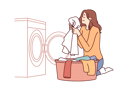 پیش‌نمایش فایل housewife-is-washing-clothes-in-washing-machine-10930400 از پک فعالیت افراد
