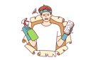 پیش‌نمایش فایل man-is-trying-to-remove-clothes-stains-10930418 از پک فعالیت افراد