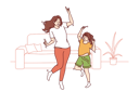پیش‌نمایش فایل mother-and-daughter-are-dancing-10930427 از پک فعالیت افراد