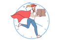 پیش‌نمایش فایل woman-does-fast-delivery-of-pizza-10946208 از پک فعالیت افراد