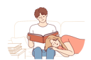 پیش‌نمایش فایل boy-is-reading-book-while-girl-sleeps-in-the-lap-of-boy-10946169 از پک فعالیت افراد
