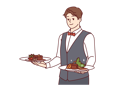 پیش‌نمایش فایل waiter-serves-food-to-customers-10945951 از پک فعالیت افراد