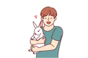 پیش‌نمایش فایل boy-loves-his-pet-rabbit-10950803 از پک فعالیت افراد