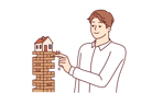 پیش‌نمایش فایل architect-is-building-house-structure-10950759 از پک فعالیت افراد