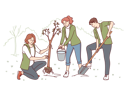 پیش‌نمایش فایل volunteers-are-planting-trees-10950756 از پک فعالیت افراد