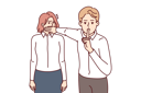 پیش‌نمایش فایل businessman-orders-employee-to-keep-her-mouth-shut-10950689 از پک فعالیت افراد