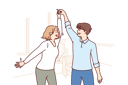 پیش‌نمایش فایل couple-are-dancing-in-their-new-flat-10950694 از پک فعالیت افراد