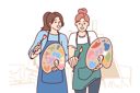 پیش‌نمایش فایل women-are-doing-paint-work-10950684 از پک فعالیت افراد