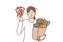 پیش‌نمایش فایل woman-shopper-holding-gift-vouchers-from-supermarket-10976059 از پک فعالیت افراد