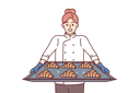پیش‌نمایش فایل woman-bakes-tray-of-croissants-10975996 از پک فعالیت افراد
