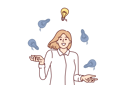 پیش‌نمایش فایل woman-juggles-with-innovative-ideas-10975993 از پک فعالیت افراد