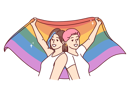 پیش‌نمایش فایل lesbian-women-holding-lgbt-flag-10950446 از پک فعالیت افراد