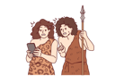 پیش‌نمایش فایل ancient-people-are-finding-phone-as-new-gadget-10950381 از پک فعالیت افراد
