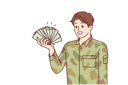 پیش‌نمایش فایل military-man-earns-money-10950385 از پک فعالیت افراد