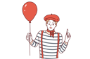 پیش‌نمایش فایل mime-man-holding-red-balloon-in-circus-10950379 از پک فعالیت افراد