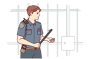 پیش‌نمایش فایل prison-guard-walks-near-criminal-cell-10950382 از پک فعالیت افراد