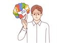 پیش‌نمایش فایل angry-man-takes-off-mask-of-happy-clown-10950326 از پک فعالیت افراد