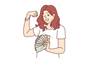 پیش‌نمایش فایل rich-woman-with-cash-money-in-hands-10950310 از پک فعالیت افراد