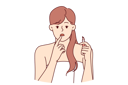 پیش‌نمایش فایل woman-applies-lip-balm-on-her-lips-10950320 از پک فعالیت افراد