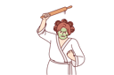پیش‌نمایش فایل aggressive-woman-holding-rolling-pin-and-threatening-to-be-beaten-10950300 از پک فعالیت افراد