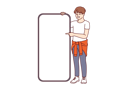 پیش‌نمایش فایل boy-points-at-mobile-for-advertisement-10950297 از پک فعالیت افراد
