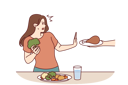 پیش‌نمایش فایل vegetarian-woman-refuses-meat-10950290 از پک فعالیت افراد