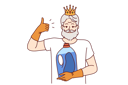 پیش‌نمایش فایل old-man-thinks-himself-as-royal-king-10950269 از پک فعالیت افراد