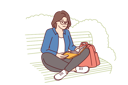پیش‌نمایش فایل girl-is-reading-book-in-park-10950235 از پک فعالیت افراد