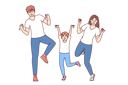 پیش‌نمایش فایل family-is-dancing-while-winning-competition-10950214 از پک فعالیت افراد
