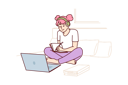 پیش‌نمایش فایل school-girl-attends-online-class-10950245 از پک فعالیت افراد