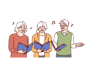 پیش‌نمایش فایل elderly-people-are-singing-song-form-music-book-10946652 از پک فعالیت افراد