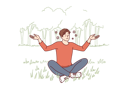 پیش‌نمایش فایل man-is-doing-meditation-in-forest-10946647 از پک فعالیت افراد