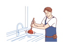 پیش‌نمایش فایل plumber-is-using-plunger-to-clear-water-blockage-10946649 از پک فعالیت افراد