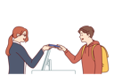 پیش‌نمایش فایل reception-gives-magnetic-key-to-tourist-10946638 از پک فعالیت افراد