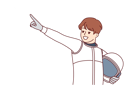 پیش‌نمایش فایل boy-astronaut-points-finger-at-star-and-holds-spacesuit-in-hands-for-flight-into-space-11505852 از پک فعالیت افراد