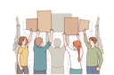 پیش‌نمایش فایل crowd-protesters-people-with-placards-oppose-political-changes-or-violation-of-rights-11505833 از پک فعالیت افراد