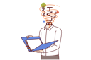 پیش‌نمایش فایل office-worker-overwhelmed-with-new-ideas-feels-brain-explode-reading-business-documents-11505831 از پک فعالیت افراد