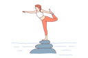پیش‌نمایش فایل woman-does-pilates-or-yoga-standing-on-river-rocks-on-one-leg-maintaining-perfect-balance-11505850 از پک فعالیت افراد
