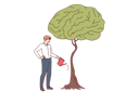 پیش‌نمایش فایل businessman-develops-own-intelligence-by-watering-trees-with-brain-shaped-leaves-11505778 از پک فعالیت افراد