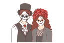 پیش‌نمایش فایل creepy-couple-dressed-up-to-celebrate-halloween-and-create-creepy-atmosphere-at-night-party-11505791 از پک فعالیت افراد