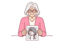 پیش‌نمایش فایل elderly-woman-remembers-youth-showing-portrait-from-past-and-looks-at-screen-with-slight-sadness-11505786 از پک فعالیت افراد