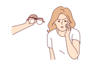 پیش‌نمایش فایل blind-woman-with-poor-vision-looks-closely-at-small-text-standing-near-hand-with-glasses-11505761 از پک فعالیت افراد