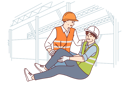 پیش‌نمایش فایل construction-worker-helps-colleague-broke-leg-and-was-injured-at-work-due-to-safety-violation-11505767 از پک فعالیت افراد