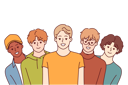 پیش‌نمایش فایل group-of-high-school-guys-smile-and-look-at-screen-for-concept-of-multi-ethnic-society-11505771 از پک فعالیت افراد