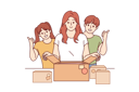 پیش‌نمایش فایل mother-and-children-prepare-donation-boxes-wanting-to-be-useful-to-society-and-volunteer-11505742 از پک فعالیت افراد