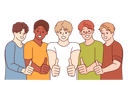پیش‌نمایش فایل multiethnic-men-students-show-thumbs-up-as-sign-confirming-absence-interracial-problems-in-society-11505756 از پک فعالیت افراد